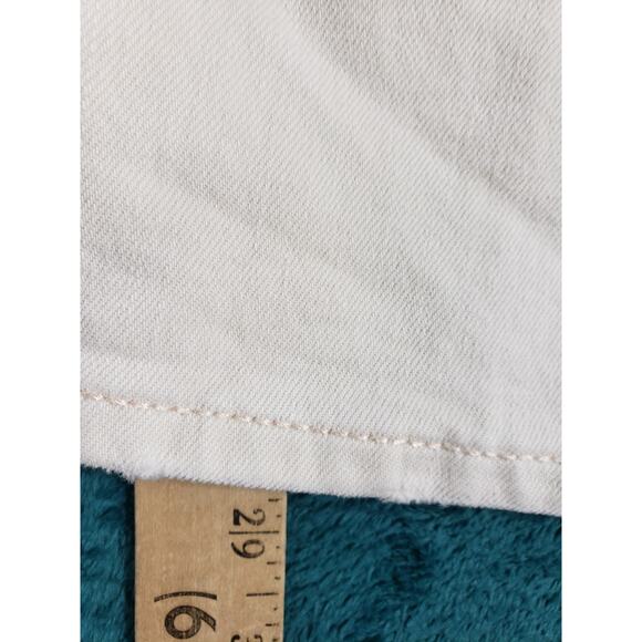 American Eagle Jeans Size 4 Womens White Stretch Pants Baggy Wide Leg Stove Pipe - Picture 9 of 14